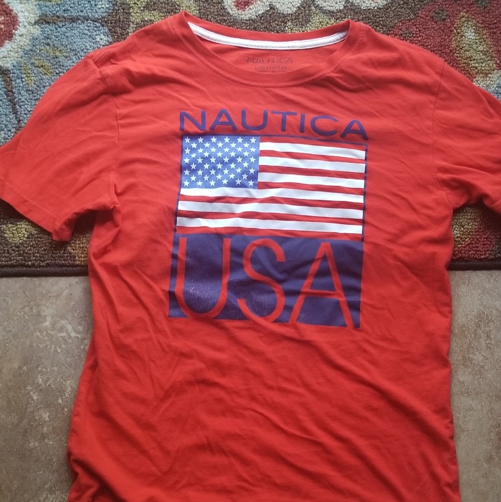 Boys Nautica orange tee